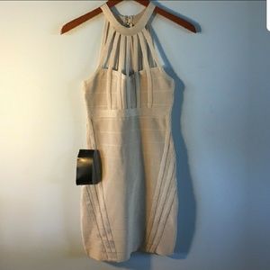 bebe caged bandage dress